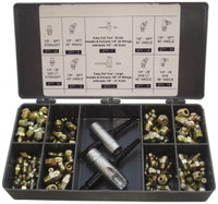 PROLUBE 101 Piece, Metric, Box Plastic Steel Grease Fitting Set Includes Metric Thread Types, Includes M10x1: (20) Straight, (5) 45°, (10) 90°, M6x1: (30) Straight, (5) 45°, (10) 90°, M8x1: (14) Straight, (5) 90° GFTESOKIT/M-101 - 85062198