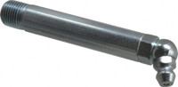 Alemite 65° Head Angle, 1/8 PTF Carbon Steel Standard Grease Fitting 3/8" Hex, 2-3/4" Overall Height, 2-1/4" Shank Length, 10,000 Operating psi, Zinc Plated Finish 1649-B - 03244449