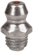 Alemite Straight Head Angle, 1/4-28 NPT Steel Standard Grease Fitting 5/16" Hex, 31/32" Overall Height, 5/8" Shank Length, 10,000 Operating psi 1680-B - 03244506