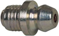 Alemite Straight Head Angle, Nickel/Copper Drive-In Grease Fitting 35/64" Overall Height, 1/4" Shank Length, Zinc Plated Finish 1743-B - 03244571