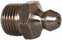 Alemite Straight Head Angle, 1/4-28 Taper Nickel/Copper Standard Grease Fitting 5/16" Hex, 17/32" Overall Height, 3/16" Shank Length 1966-B - 03244944