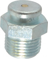Alemite Straight Head Angle, 3/8 NPTF Button-Head Grease Fitting 3/4" Hex, 61/64" Overall Height, 31/64" Shank Length, 6,000 Operating psi, Zinc Plated Finish A1188 - 03244985