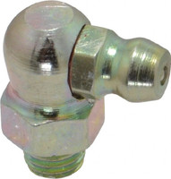 PROLUBE 90° Head Angle, 1/4-28 UNF Steel Standard Grease Fitting 3/8" Hex, 19.3mm Overall Height, 5.1mm Shank Length, Zinc Plated Finish GFT/1-4/28/90-5 - 08060741