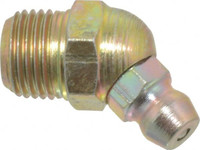 PROLUBE 45° Head Angle, 1/8-27 PTF Steel Standard Grease Fitting 7/16" Hex, 21.8mm Overall Height, 7.6mm Shank Length, Zinc Plated Finish GFT/1-8/27/45-5 - 08060774