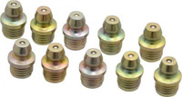 PROLUBE Straight Head Angle, 5/16 NPT Steel Drive-In Grease Fitting 9.53mm Hex, 13.9mm Overall Height, 6.35mm Shank Length, Zinc Plated Finish GFT/DF/5-16-10 - 08060832