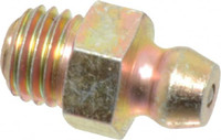 PROLUBE Straight Head Angle, 5/16-24 UNF Steel Standard Grease Fitting 7/16" Hex, 16.7mm Overall Height, 6.35mm Shank Length, Zinc Plated Finish GFT/5-16/24-10 - 08060857