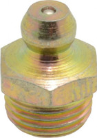 PROLUBE Straight Head Angle, M10x1.0 Metric Steel Standard Grease Fitting 11mm Hex, 16mm Overall Height, 5.5mm Shank Length, Zinc Plated Finish GFT/10/1/ST-5 - 08060923