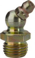 PROLUBE 45° Head Angle, 1/4-18 NPT Steel Standard Grease Fitting 9/16" Hex, 29.74mm Overall Height, 9.27mm Shank Length, Zinc Plated Finish GFT/1-4/18/45/S - 45432762