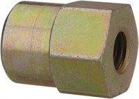 PROLUBE Straight Head Angle, 1/4-28 NPT Steel Grease Fitting Adapter 1/2" Hex ADPH1-4F1-8FST5 - 85062396
