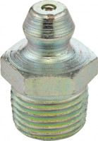 UMETA Straight Head Angle, M10x1.50 Metric Steel Standard Grease Fitting 11mm Hex, 15mm Overall Height, 5.5mm Shank Length, Zinc Plated Finish 5547016 - 39723663