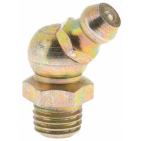 Value Collection 45° Head Angle, M8x1 Taper Thread Grease Fitting Zinc Plated Finish BDNA-MP7604-54 - 61842308