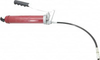Alemite 10,000 Max psi, Flexible Lever Grease Gun 16 oz Capacity, 1/8 Thread Outlet, 21 Strokes per oz, 3-Way, Cartridge, Refill & Suction Fill, Includes Coupler & Loader Fitting 500-E - 03243581
