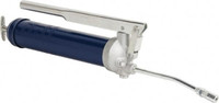 Lincoln 4,500 Max psi, Rigid Lever Grease Gun 14-1 & 2 oz (Cartridge) & 16 oz (Bulk) Capacity, 1/8 Thread Outlet, 33 Strokes per oz, Bulk & Cartridge Fill, Includes Coupler 1142 - 82402942