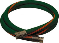 Alliance Hose & Rubber 3" ID x 3.63" OD x 10 ft. OAL, Cam & Groove Chemical Handling Hose 125 Max Working psi, -40 to 150°F, 9" Bend Radius, 3" Fitting, Green FAB300-10CE-M - 69831071