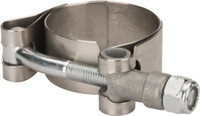 Campbell Fittings 1-1/2" Hose, 3/4" Wide x 0.025" Thick, T-Bolt Band Clamp Stainless Steel 30050-0150-051 - 48499008