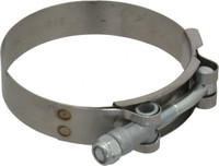Campbell Fittings 3-1/4" Hose, 3/4" Wide x 0.025" Thick, T-Bolt Band Clamp Stainless Steel 30050-0350-051 - 48499271