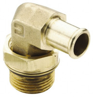 Parker Hannifin M27x2.0 Metric Thread Hose Barb x Metric Thread 90° Male Elbow 1" ID Hose, Brass 169HB-16-MI27 - 80258882