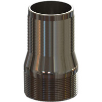 Campbell Fittings 2-1/2" Pipe ID, Threaded Combination Nipple for Hoses Plated Steel HAPS-10 - 48467963