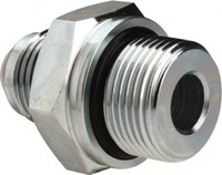 VOSS 3/4-16 x M22x1.5 Male MJIC x Male Metric 1-1/16" Hex Industrial Pipe Adapter Zinc Plated Carbon Steel, 1-5/8" OAL JM 0822 - 84433218