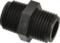 Green Leaf 1/2" Polypropylene Plastic Pipe Hex Nipple MIPT x MIPT End Connections M 1200 P - 08802845