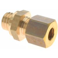 Legris 6mm Tube OD x M10x1.5 Thread Brass Compression Tube Male Connector Comp x Metric Thread Ends, 460 Max psi, -40 to 210°F 0101 06 62 - 03751419