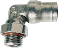 Legris 4mm Outside Diam, M8x1 Metric, Nickel Plated Brass Push-to-Connect Tube Male Elbow 435 Max psi, Tube to Metric Thread Connection, FKM O-Ring 3699 04 56 - 68966613