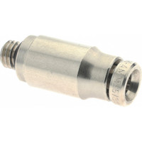 Norgren 4mm Outside Diam, M5x0.8 Metric, Nickel Plated Brass Push-to-Connect Tube Male Connector 260 Max psi, Tube to Metric Thread Connection, Nitrile O-Ring 102250405 - 08038796