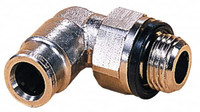 Norgren 5mm Outside Diam, M5x0.8 Metric, Nickel Plated Brass Push-to-Connect Tube Male Swivel Elbow 260 Max psi, Tube to Metric Thread Connection, Nitrile O-Ring 102470505 - 08037244