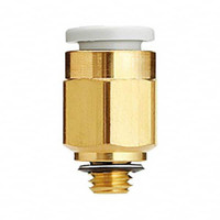 SMC Pneumatics Metal Push-To-Connect Tube Fittings, Type: Male Connector, Tube Outside Diameter (mm): 6, Maximum Working Pressure: 145, Connection Style: Push to Connect, Connection: Tube to Metric Thread, Brass/Polybutylene KQ2H06-M6A - 77830263