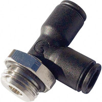 Legris Plastic Push-To-Connect Tube Fittings, Type: Male Run Tee, Tube Outside Diameter (mm): 4, Maximum Working Pressure (psi): 290.00, Glass Reinforced Nylon/Nickel Plated Brass, Thread Size: M5x0.8, Thread Type: Metric 3193 04 19 - 44094332