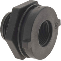 Green Leaf 3/4 FTP Polypropylene Threaded Tube Bulkhead Fitting 0.964" ID, 75 Max Working psi TF 34 PE - 48605604
