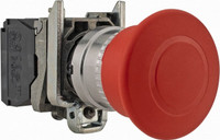 Schneider Electric 22mm Mount Hole, Extended Mushroom Head, Pushbutton Switch Only Round, Red Pushbutton, Nonilluminated, Trigger Action, Off, Shock and Vibration Resistant XB4BT842 - 48260269