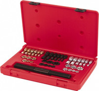 Lang Tools Tap & Die Set: 1/4-20 to 9/16-18 Taps, 1/4-20 to 5/8-18 Dies, Metric Coarse, Metric Fine, UNC & UNF Carbon Steel, Hex Dies, 40 Pc 972M - 04523445
