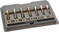 Lang Tools Tap & Die Set: M6 x 1 to M12 x 1.75 Taps, M6 x 1 to M12 x 1.75 Dies, Metric Coarse & Metric Fine Carbon Steel, Hex Dies, 15 Pc 2584M - 04523478