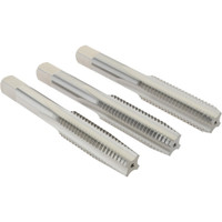 Hertel Tap Set: Metric Coarse, 4 Flute, High Speed Steel, Bright Finish 3-19/32" OAL, 6H Class of Fit, 3 Pc K029514AS - 02385714