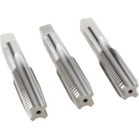 Hertel Tap Set: Metric Coarse, 4 Flute, High Speed Steel, Bright Finish 4-15/32" OAL, 6H Class of Fit, 3 Pc K029517AS - 02385748