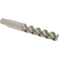 Hertel M8x1.00 Metric Fine/EGM, 3 Flute, 52° Helix, Bottoming Chamfer, Bright Finish, High Speed Steel Spiral Flute STI Tap 2-15/16" OAL K007362AS - 07680762