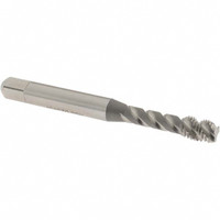 OSG M5x0.80 Metric, 3 Flute, 50° Helix, Semi-Bottoming Chamfer, Bright Finish, High Speed Steel Spiral Flute STI Tap Right Hand Flute, 2-1/2" OAL, 0.255" Shank Diam, 1" Thread Length, 6H Class of Fit, Series S109 10900500 - 48905764