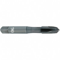 OSG Spiral Point STI Tap: M16 x 2 Metric Coarse, 3 Flutes, Plug, Vanadium High Speed Steel, Oxide Finish 4-1/4" OAL, 2" Thread Length, D5, 6H Class of Fit, Series 342STI 34201101 - 57690117