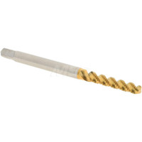 Accupro Spiral Flute Tap: M3 x 0.50, Metric Coarse, 3 Flute, Modified Bottoming, 6H Class of Fit, Powdered Metal, TiN Finish Right Hand Flute, Right Hand Thread, D3 43013-01T - 62491246
