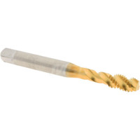 Accupro Spiral Flute Tap: M6 x 1.00, Metric Coarse, 3 Flute, Modified Bottoming, 6H Class of Fit, Powdered Metal, TiN Finish Right Hand Flute, Right Hand Thread, D5 43055-01T - 62491279