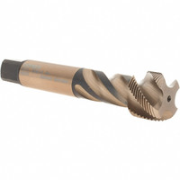 Dormer Pramet Spiral Flute Tap: M28 x 1.50, Metric Fine, 4 Flute, Bottoming, 6H Class of Fit, Cobalt, Bright/Uncoated 0.788" Thread Length, 5.516" OAL, Right Hand Flute, Right Hand Thread, Series EX10 5973535 - 65686388