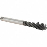 EMUGE-FRANKEN Spiral Flute Tap: M12x1.75 Metric, 4 Flutes, Modified Bottoming, 6H Class of Fit, Cobalt, GLT-1 Coated 18 mm Thread Length, 110 mm OAL, Right Hand Thread, Series Enorm C050C400.0112 - 56212988