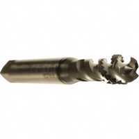EMUGE-FRANKEN Spiral Flute Tap: M8x1.25 Metric, 3 Flutes, Bottoming, 6H Class of Fit, Cobalt, GLT-1 Coated 14 mm Thread Length, 90 mm OAL, Right Hand Thread, Series Enorm B051C400.0080 - 52283017