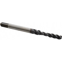 Kennametal Spiral Flute Tap: M4x0.70 Metric Coarse, 3 Flutes, Bottoming, 6H Class of Fit, Vanadium High Speed Steel, TICN Coated 3/8" Thread Length, 2-1/8" OAL, Right Hand Thread, D4 4130555 - 02308906