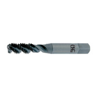 OSG Spiral Flute Tap: M12x1.75 Metric Coarse, 3 Flutes, Bottoming, 6H Class of Fit, High Speed Steel, Bright/Uncoated 3-3/8" OAL, Right Hand Thread 2988600 - 04622353