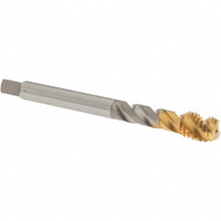 OSG Spiral Flute Tap: M12x1.75 Metric Coarse, 3 Flutes, Modified Bottoming, 6H Class of Fit, Vanadium High Speed Steel, TIN Coated 110 mm OAL, Right Hand Thread 2392305 - 48553135