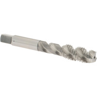 OSG Spiral Flute Tap: M12x1.75 Metric Coarse, 3 Flutes, Plug, 6H Class of Fit, High Speed Steel, Bright/Uncoated 3-3/8" OAL, Right Hand Thread, D6, Series 142 1986900 - 65015125