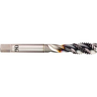 OSG Spiral Flute Tap: M20x1.50 Metric Fine, 4 Flutes, Modified Bottoming, 6H Class of Fit, Powdered Metal, TICN Coated 16 mm Thread Length, 125 mm OAL, Right Hand Thread, D6, Series 16500 1650002408 - 92886696
