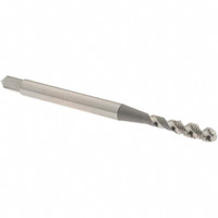 OSG Spiral Flute Tap: M3x0.50 Metric Coarse, 2 Flutes, Bottoming, 6H Class of Fit, High Speed Steel, Bright/Uncoated 1-15/16" OAL, Right Hand Thread 2988000 - 04622171